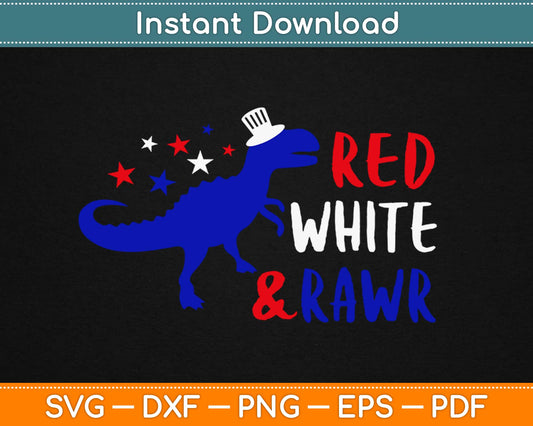 4th of July Dinosaur Svg Design Cricut Printable Cutting Files