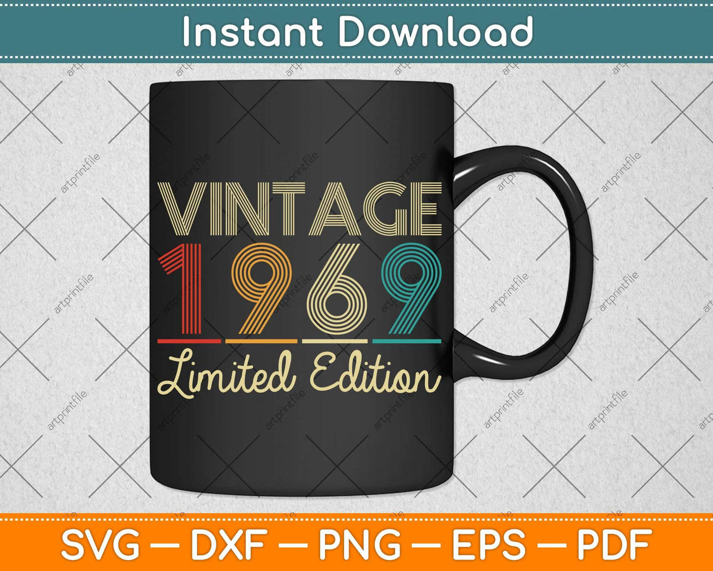 53 Year Old Gifts Vintage 1969 Limited Edition 53rd Birthday Svg Png Dxf Cutting File