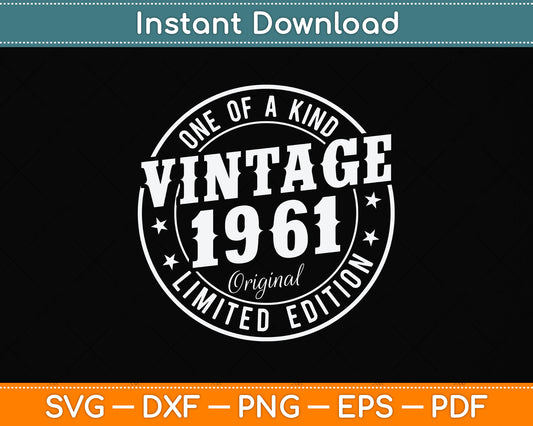 61 Year Old Car Lover Vintage Classic Car 1961 61st Birthday Svg Png Dxf Cutting File