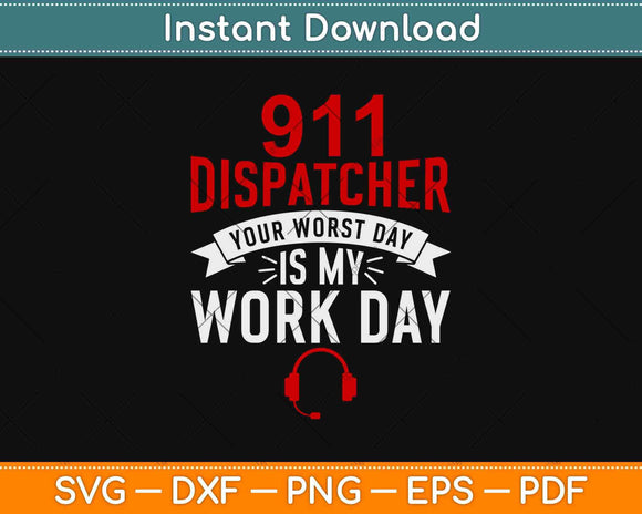 911 Dispatcher Emergency Worker Funny Call Phone Answer Svg Design