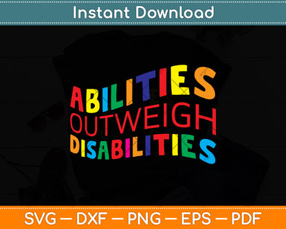 Abilities Outweigh Disabilities School Psychologist Svg Png Dxf Digital Cutting File