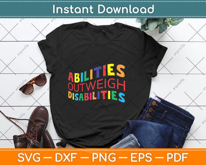 Abilities Outweigh Disabilities School Psychologist Svg Png Dxf Digital Cutting File