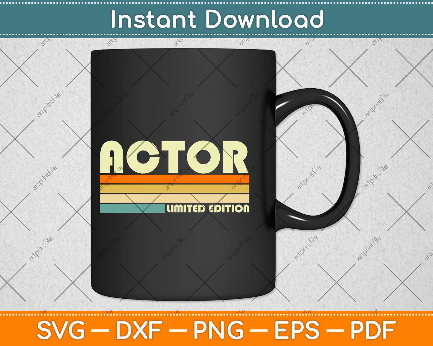 Actor Funny Job Title Profession Birthday Worker Svg Png Dxf Digital Cutting File