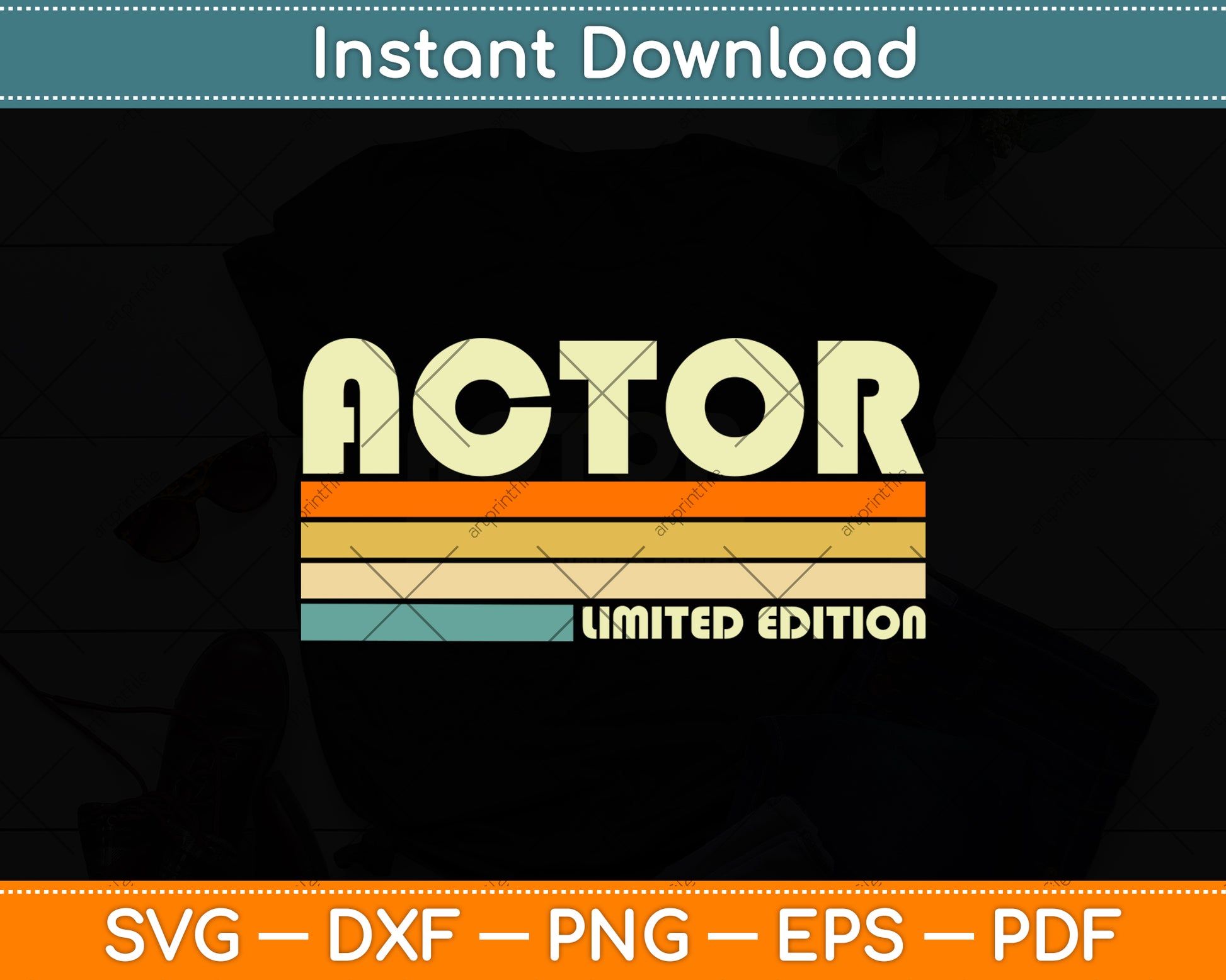 Actor Funny Job Title Profession Birthday Worker Svg Png Dxf Digital Cutting File