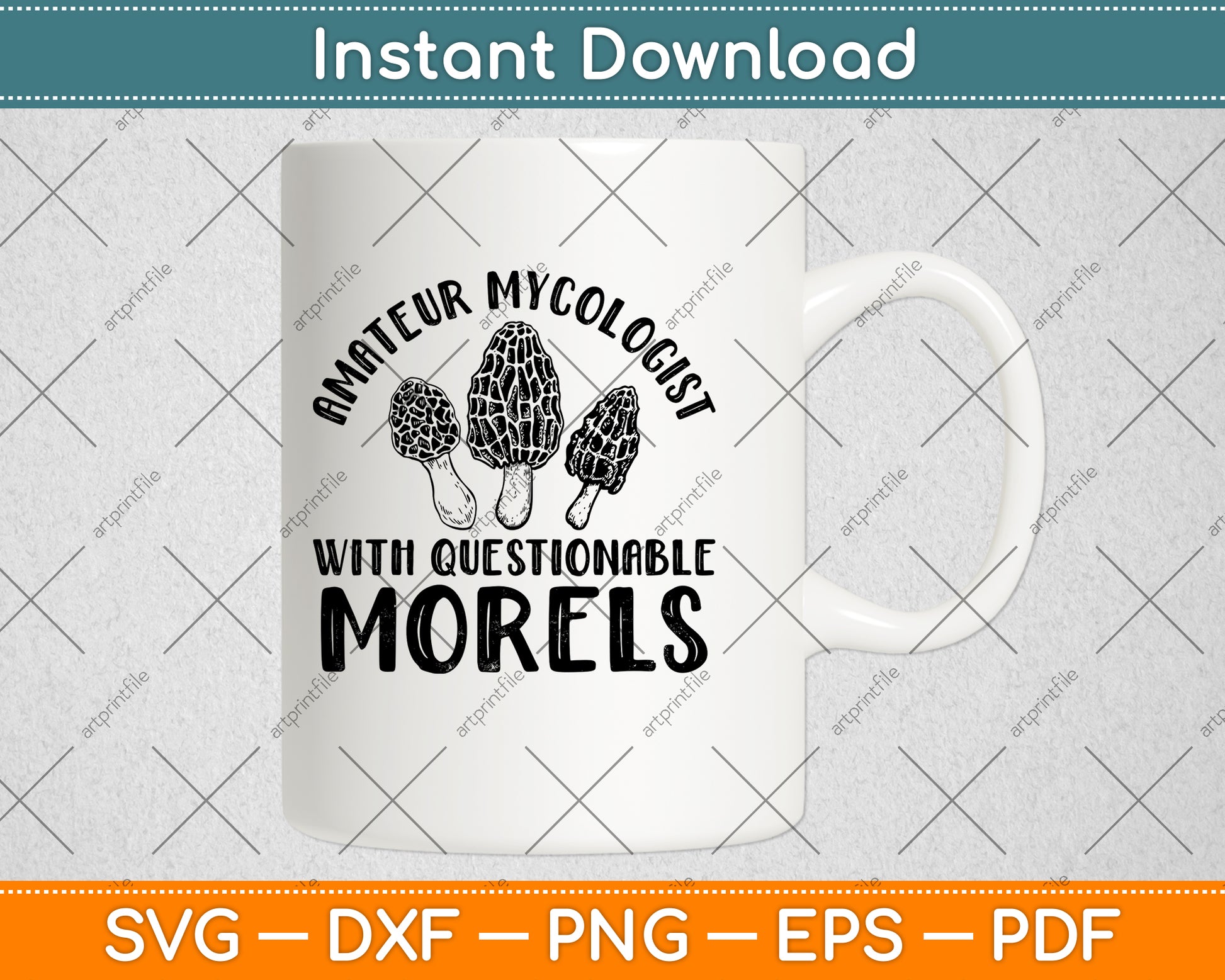 Amateur Mycologist With Questionable Morels Svg Png Dxf Digital Cutting File