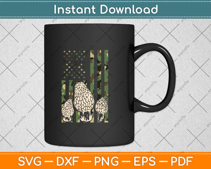 American Camouflage Morel Mushroom Svg Png Dxf Digital Cutting File