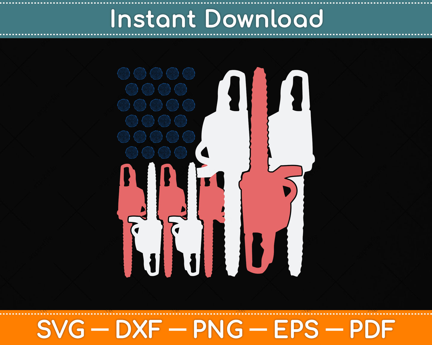 American Flag 4th Of July Arborist Svg Png Dxf Digital Cutting File