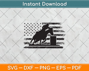 American Flag Barrel Racing Svg Png Dxf Digital Cutting File