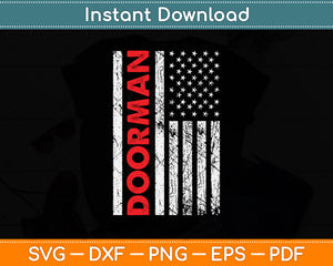 American Flag Doorman Svg Png Dxf Digital Cutting File