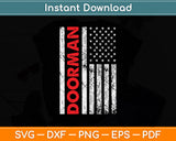 American Flag Doorman Svg Png Dxf Digital Cutting File