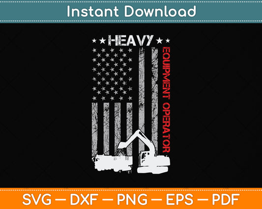 American Flag Heavy Equipment Operator Svg Png Dxf Digital Cutting File