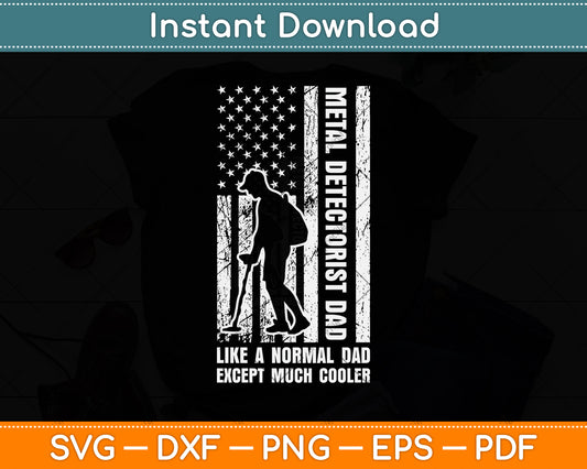 American Flag Metal Detectorist Svg Png Dxf Digital Cutting File