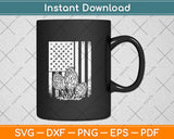 American Flag Morel Mushroom Svg Png Dxf Digital Cutting File