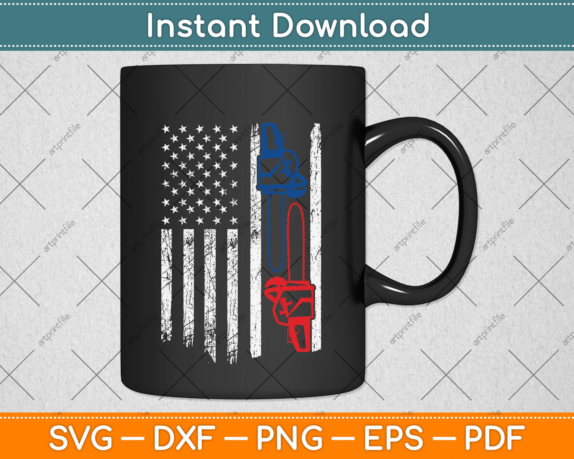 American Flag Patriotic Arborist Svg Png Dxf Digital Cutting File