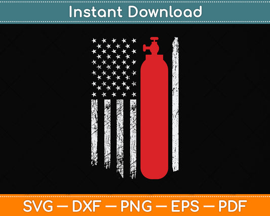 American Flag Scuba Diving Svg Png Dxf Digital Cutting File