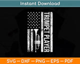 American Flag Trumpet Player Svg Png Dxf Digital Cutting File