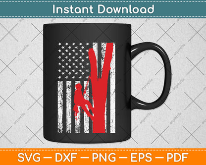 Arborist Patriotic Gift Distressed American Flag 4th of July Svg Png Dxf Cutting File