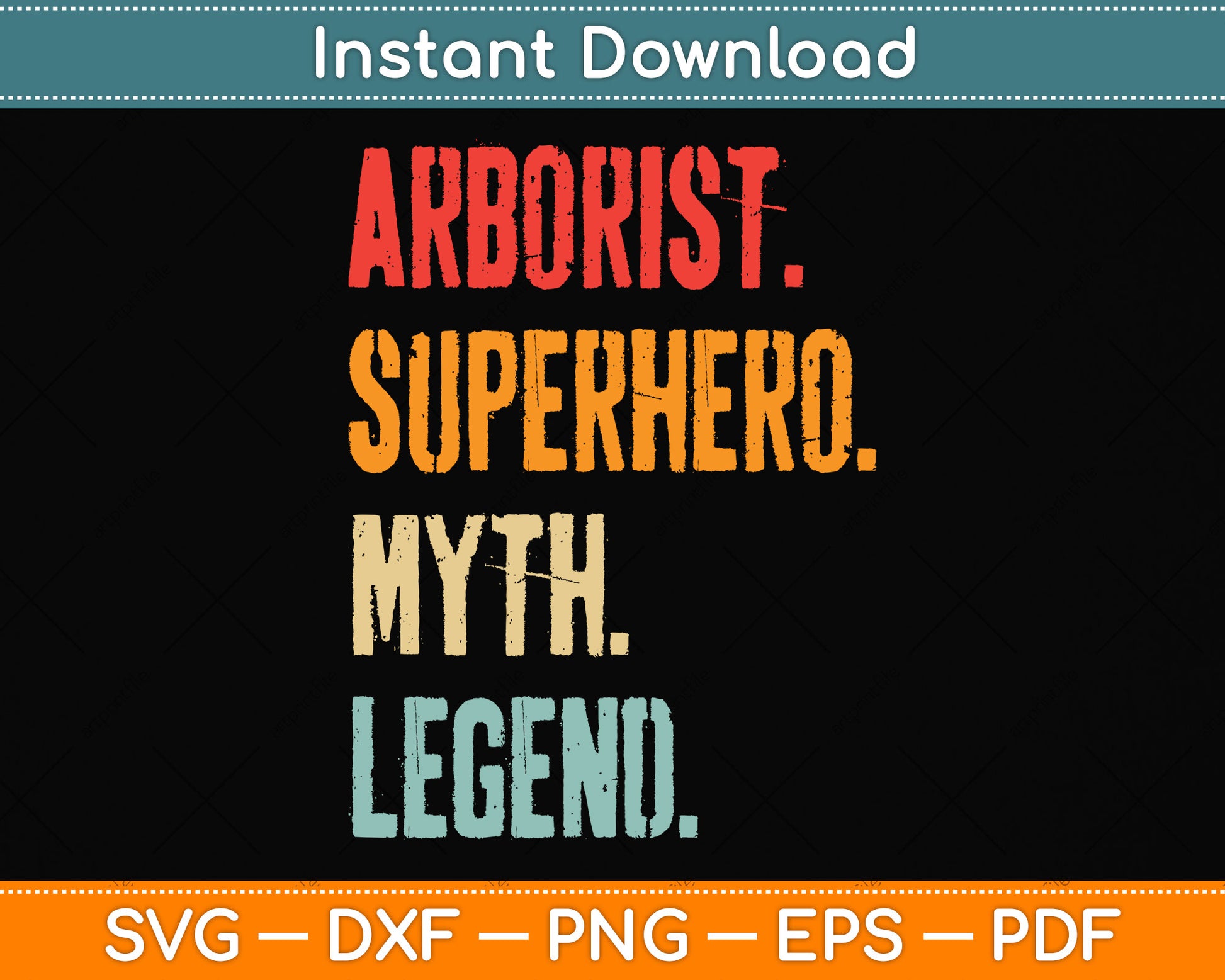 Arborist Superhero Myth Legend Svg Png Dxf Digital Cutting File