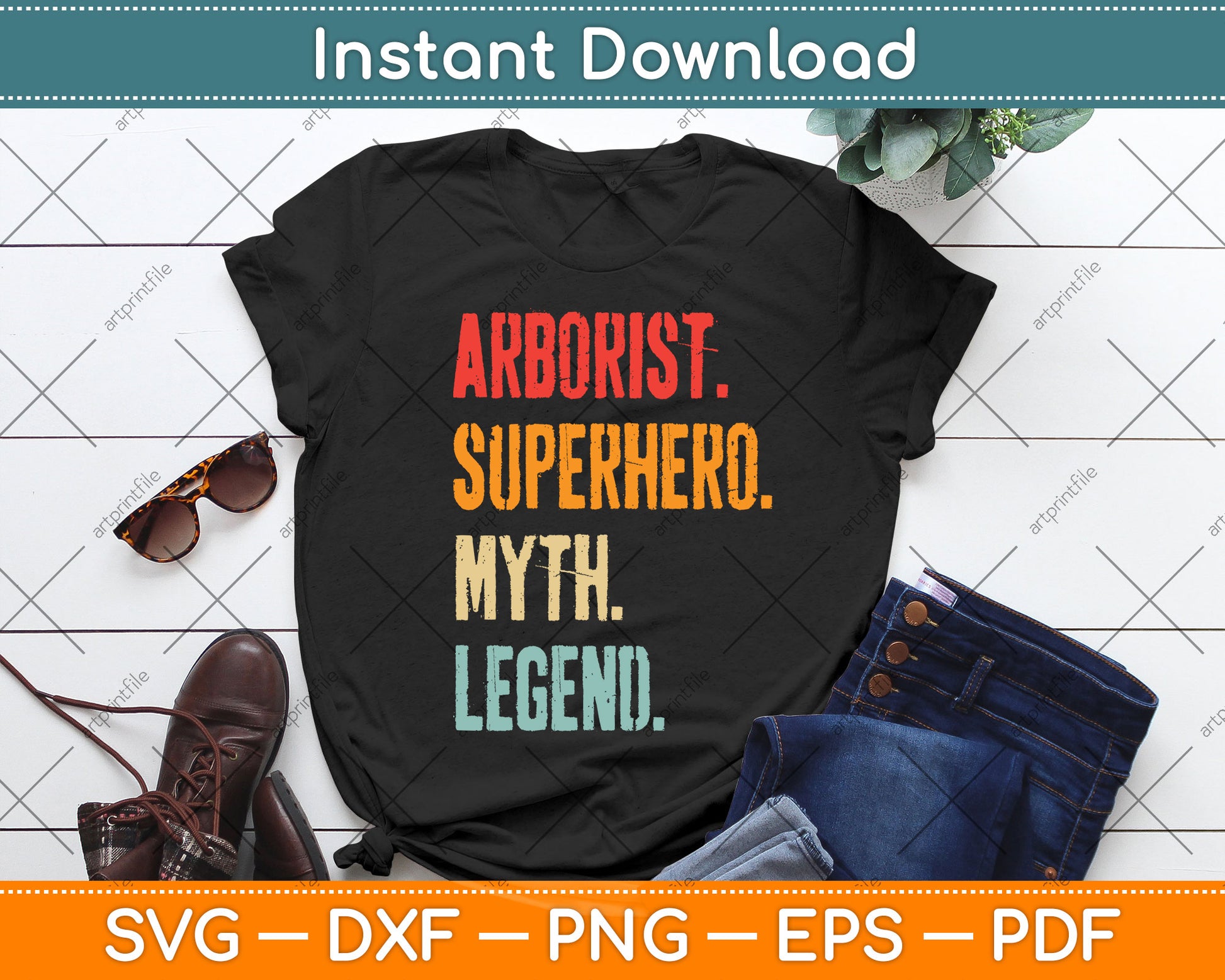 Arborist Superhero Myth Legend Svg Png Dxf Digital Cutting File