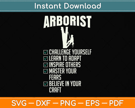 Arborist Tree Climber Svg Png Dxf Digital Cutting File