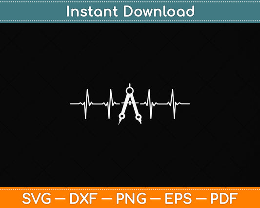 Architect Tool Heartbeat Svg Png Dxf Digital Cutting File