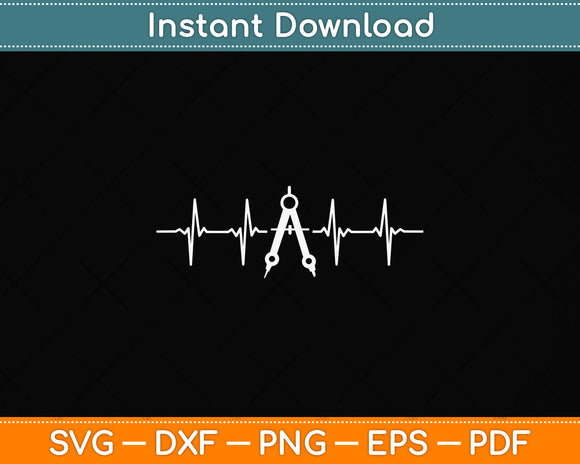 Architect Tool Heartbeat Svg Png Dxf Digital Cutting File