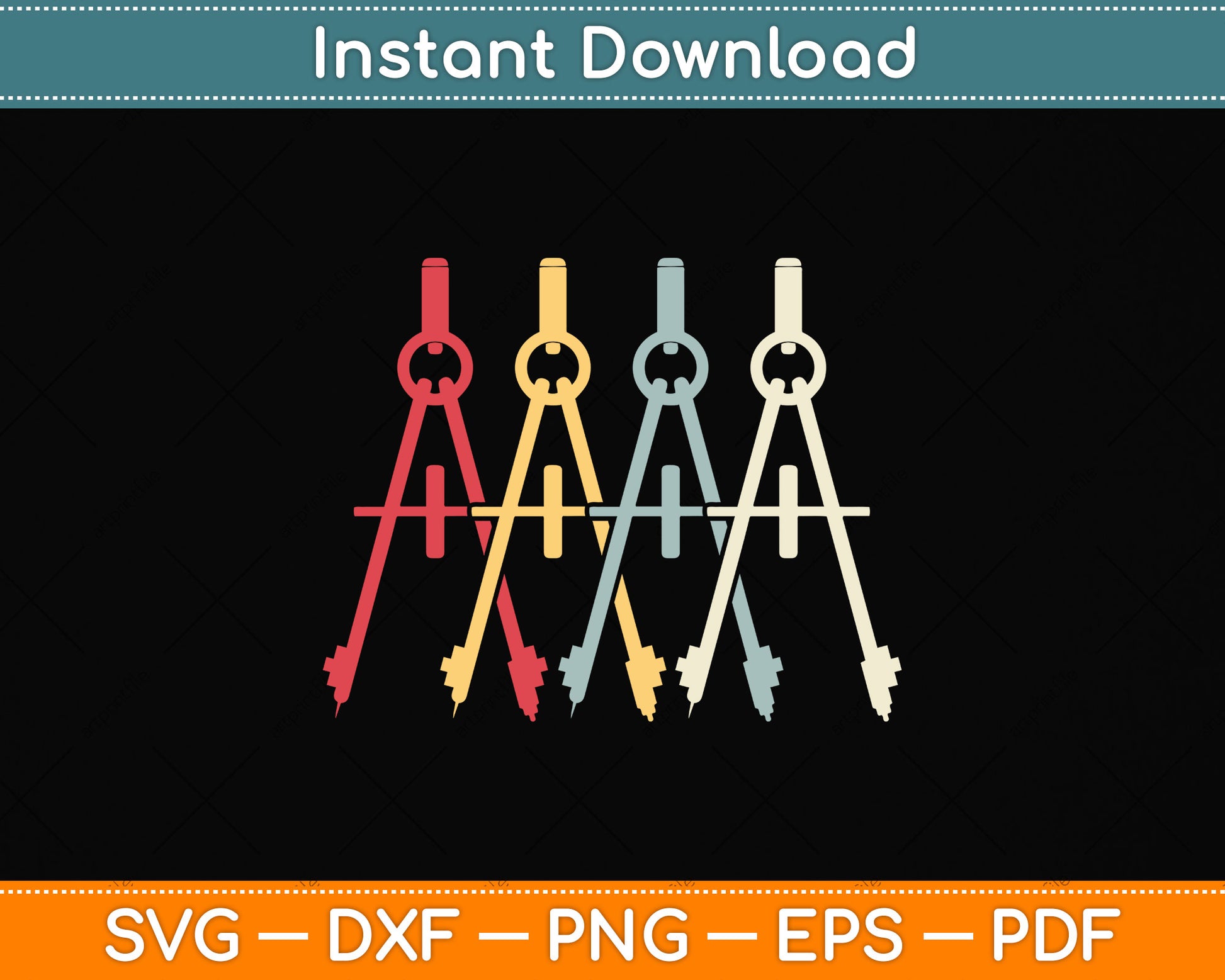 Architecture Drafting Student Compass Architect Tools Svg Png Dxf Digital Cutting File