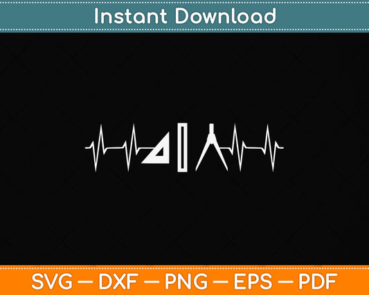 Architecture Tools Heartbeat Funny Architect Svg Png Dxf Digital Cutting File