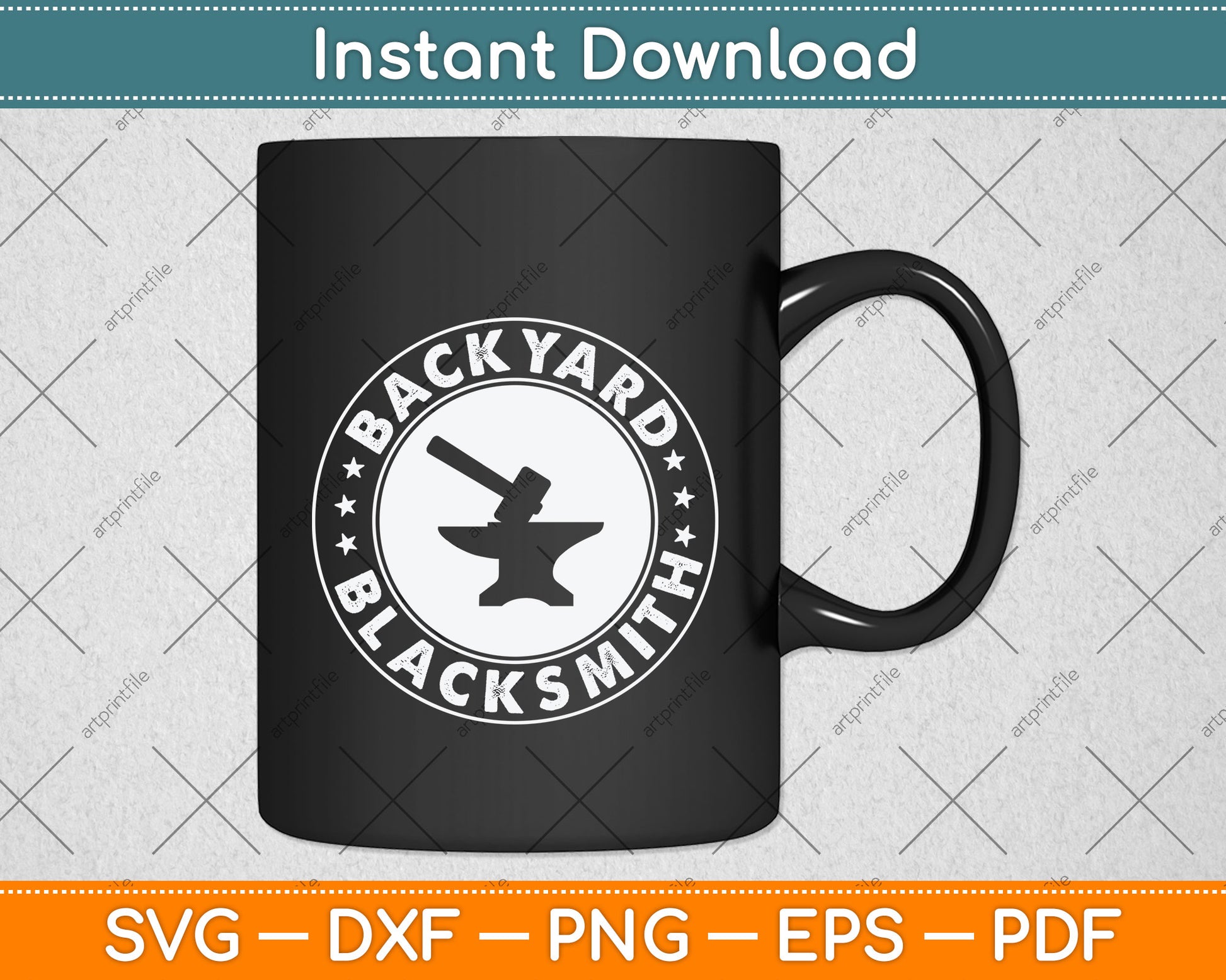 Backyard Blacksmithing Father's Day Svg Png Dxf Digital Cutting File