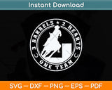 Retro Barrel Racing Svg Png Dxf Digital Cutting File