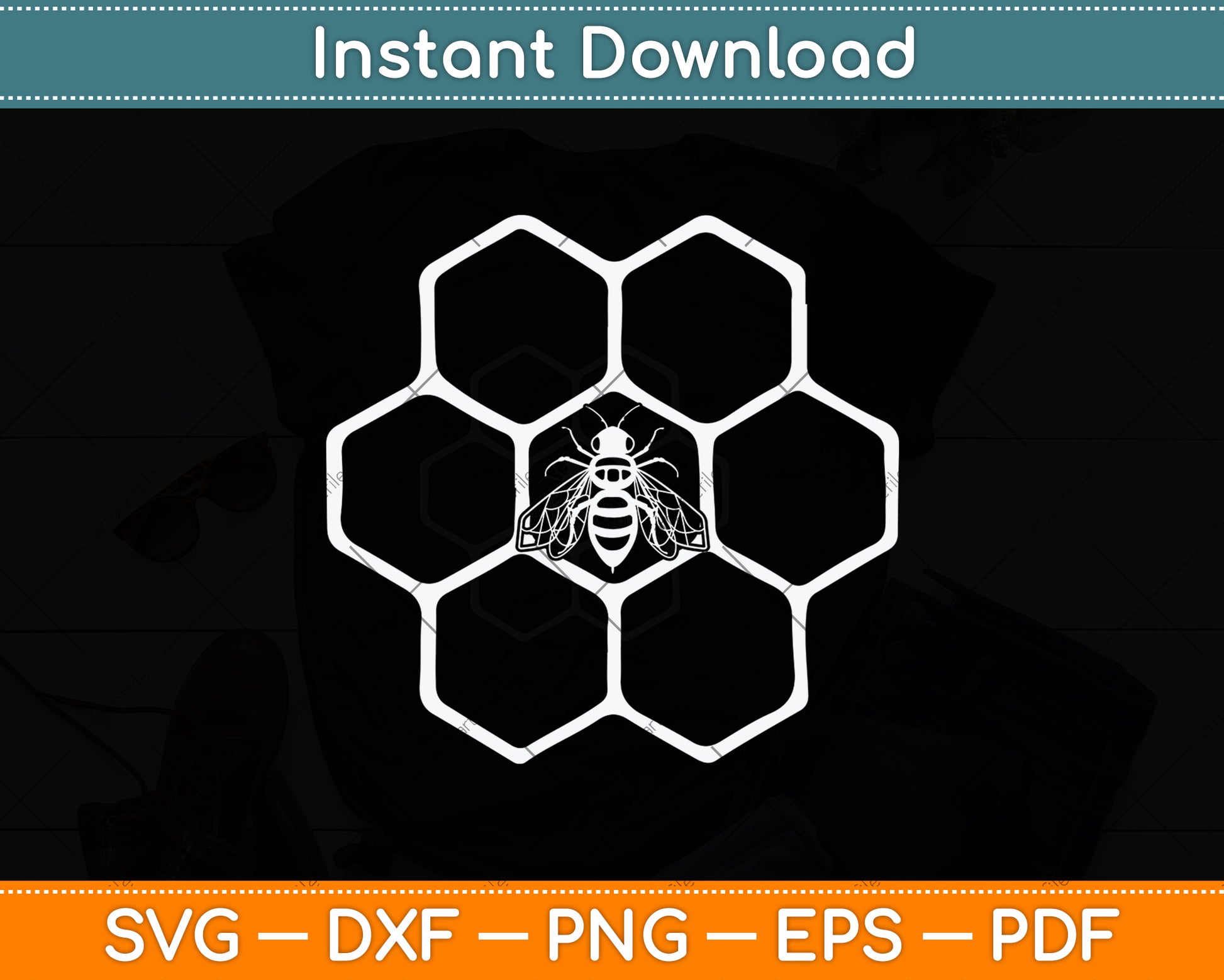 Beekeeper Beekeeping - Honeycomb Love For Bees Svg Png Dxf Digital Cutting File