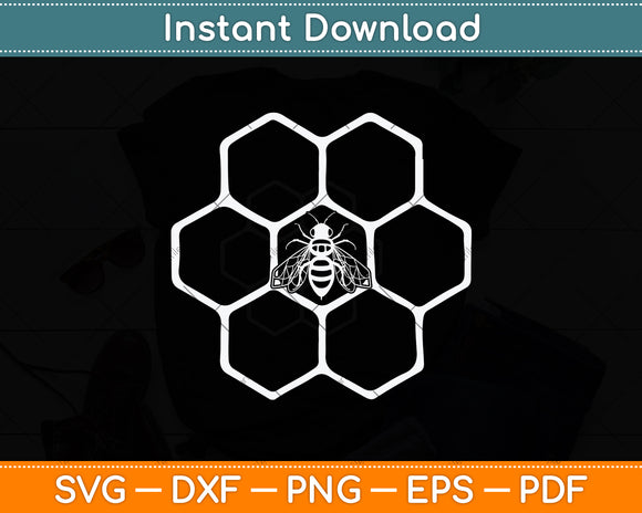 Beekeeper Beekeeping - Honeycomb Love For Bees Svg Png Dxf Digital Cutting File