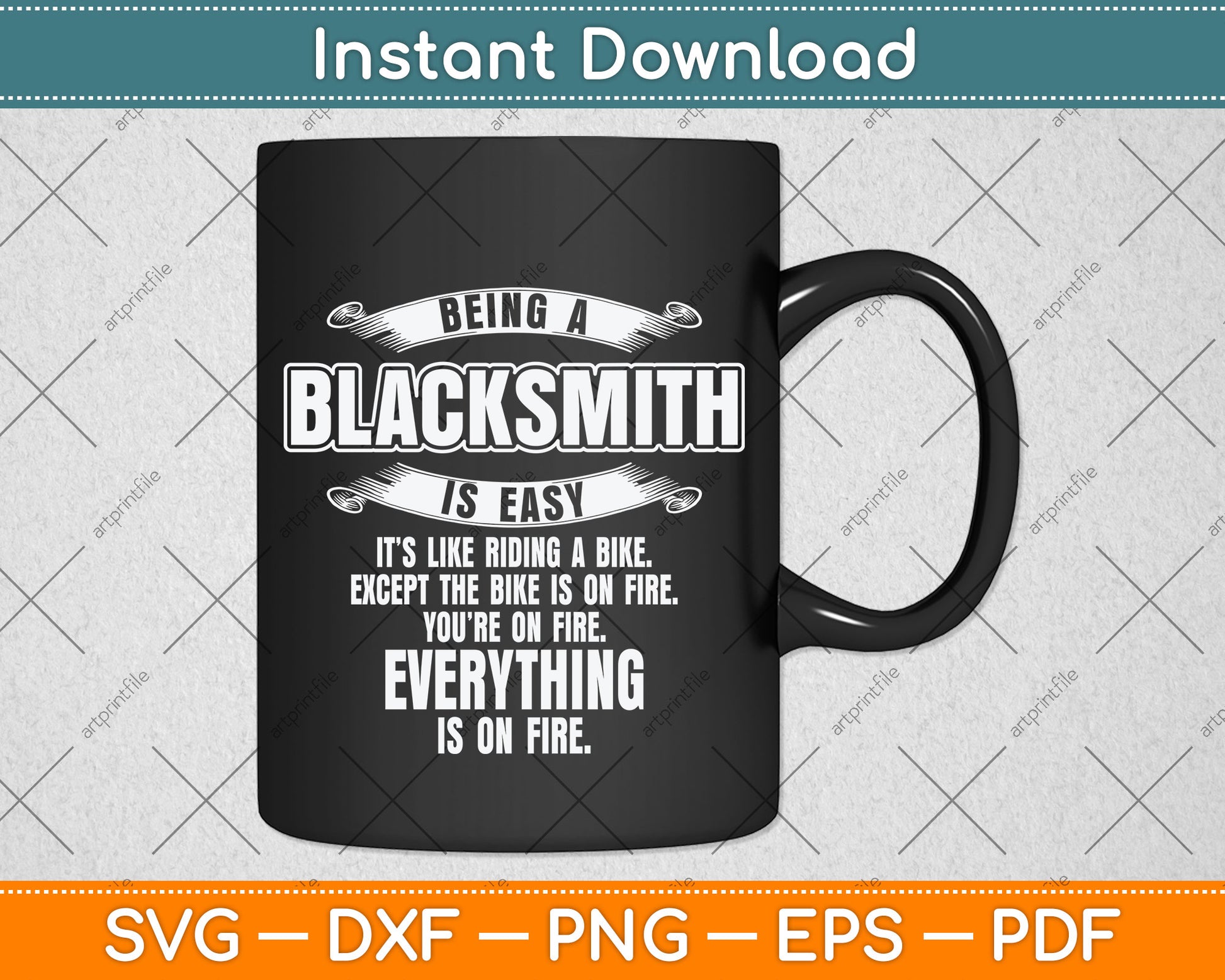 Being A Blacksmith Is Easy Funny Blacksmithing Svg Png Dxf Digital Cutting File