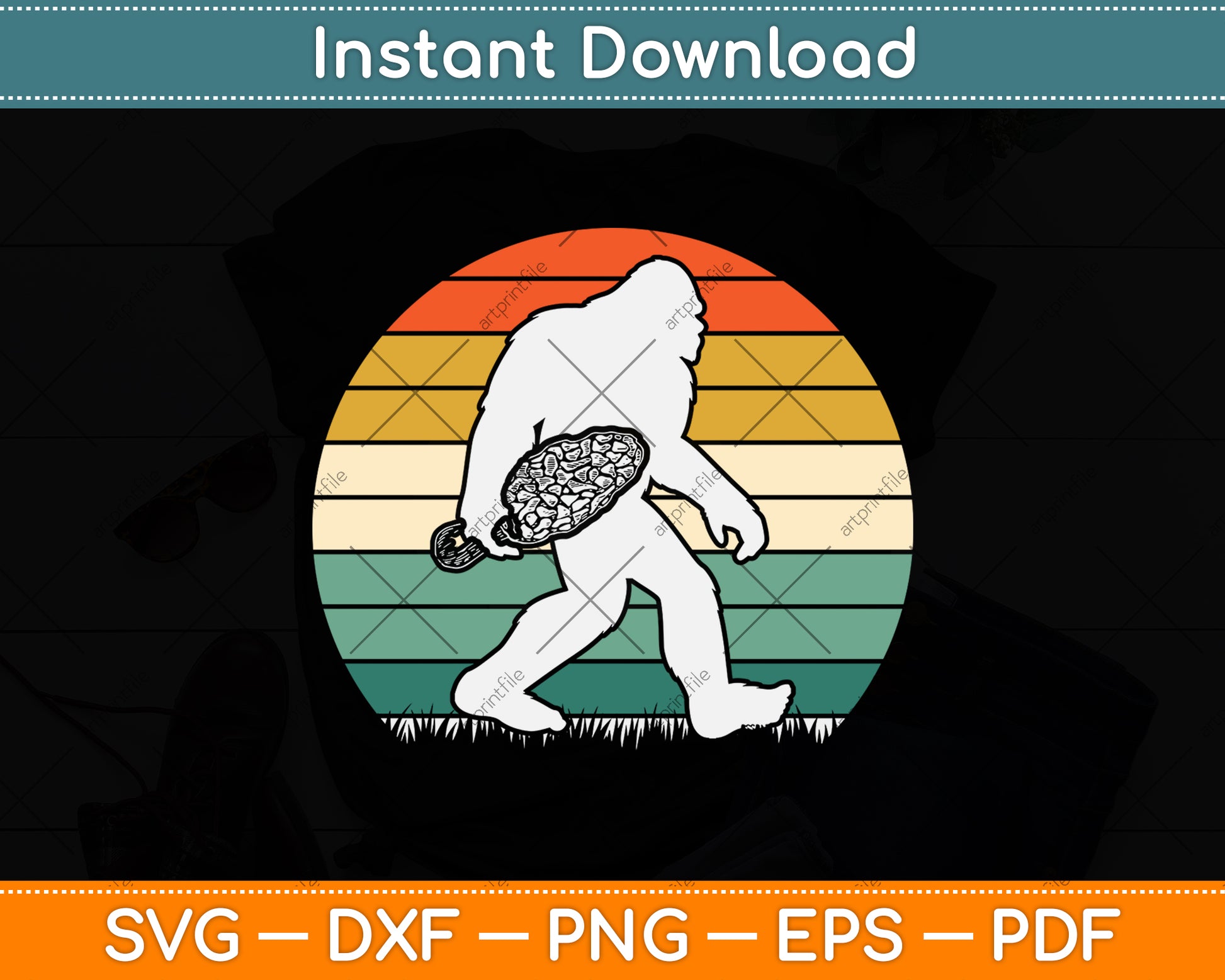 Bigfoot Morel Mushroom Svg Png Dxf Digital Cutting File