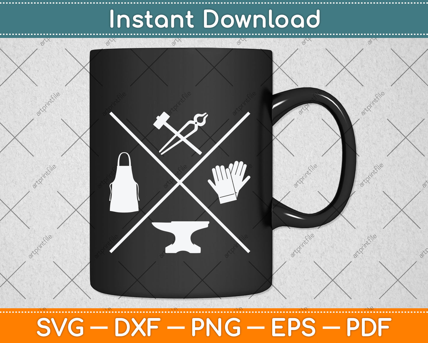 Blacksmithy Tools Blacksmithing Svg Png Dxf Digital Cutting File