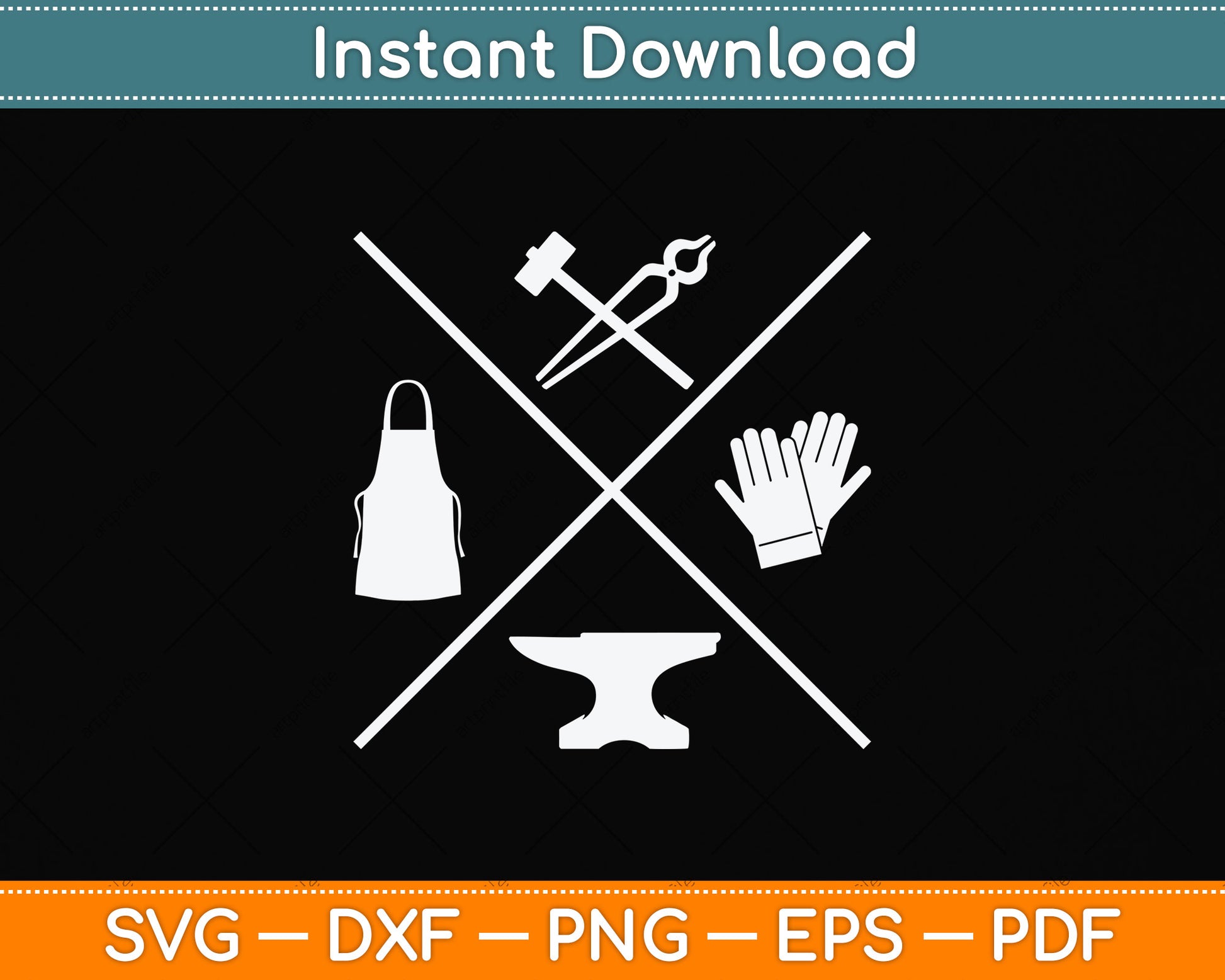 Blacksmithy Tools Blacksmithing Svg Png Dxf Digital Cutting File