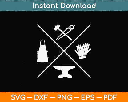 Blacksmithy Tools Blacksmithing Svg Png Dxf Digital Cutting File