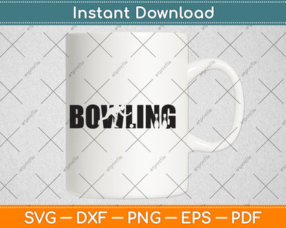 Bowling Bowler Bowling Svg Png Dxf Digital Cutting File