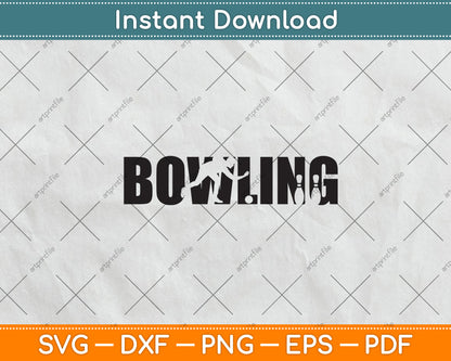 Bowling Bowler Bowling Svg Png Dxf Digital Cutting File