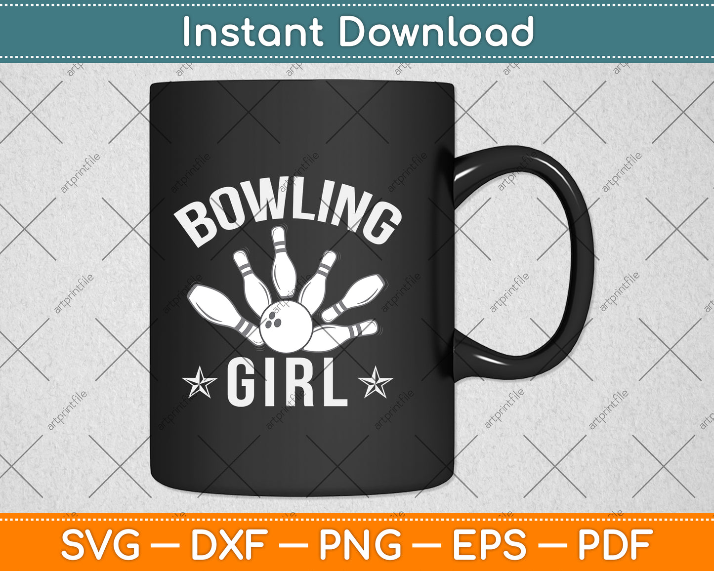 Bowling Girl Funny Svg Png Dxf Digital Cutting File