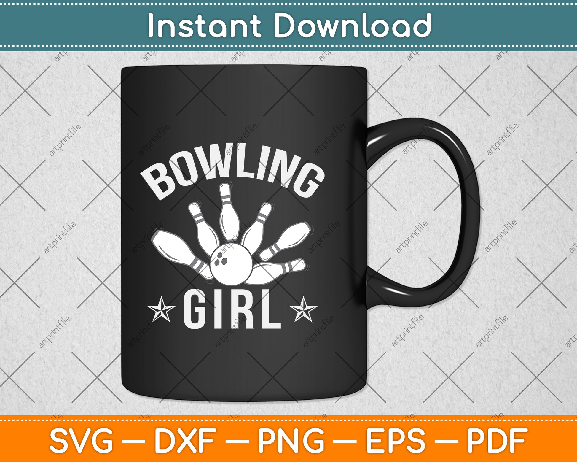 Bowling Girl Funny Svg Png Dxf Digital Cutting File