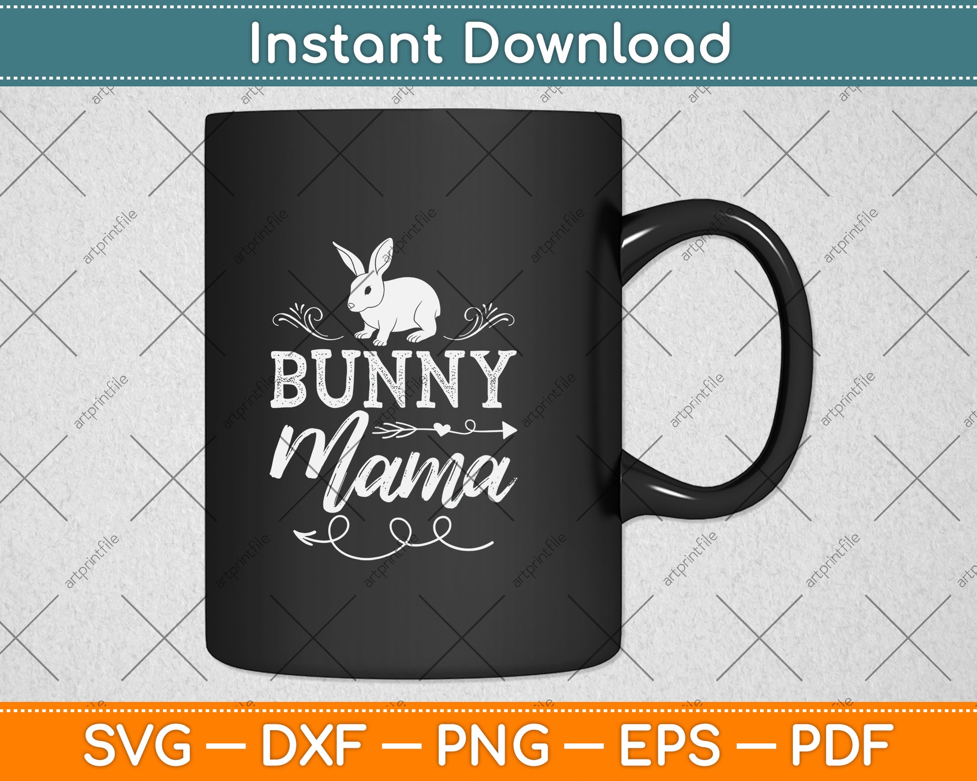 Bunny Mama - Cute Rabbit Svg Png Dxf Digital Cutting File