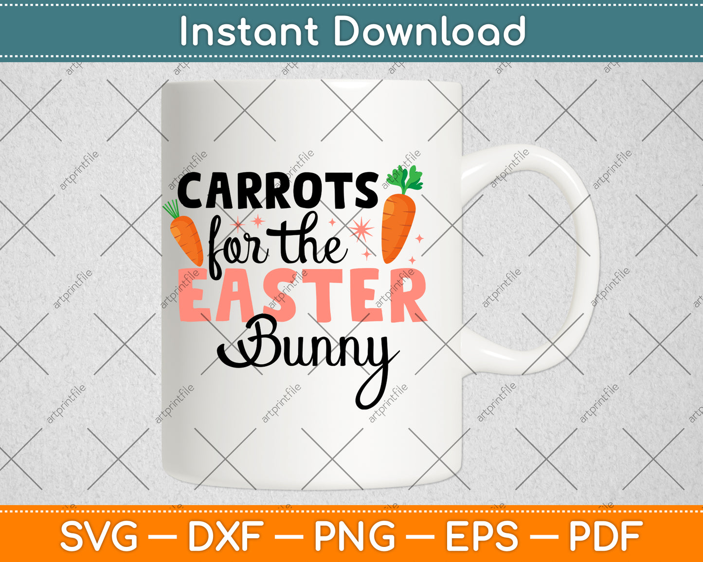 Carrots For The Easter Bunny Svg Png Dxf Digital Cutting File
