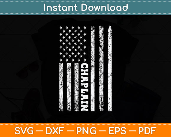 Chaplain American Flag Svg Png Dxf Digital Cutting File