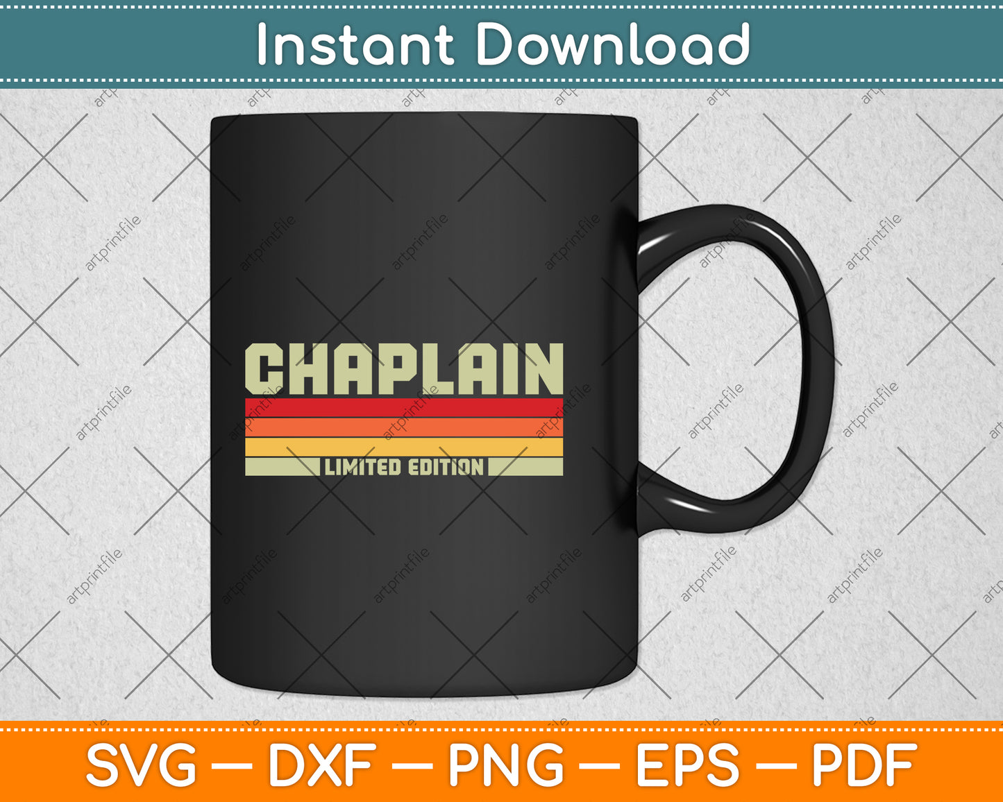 Chaplain Limited Edition Funny Job Title Profession Birthday Svg Png Dxf Cutting File