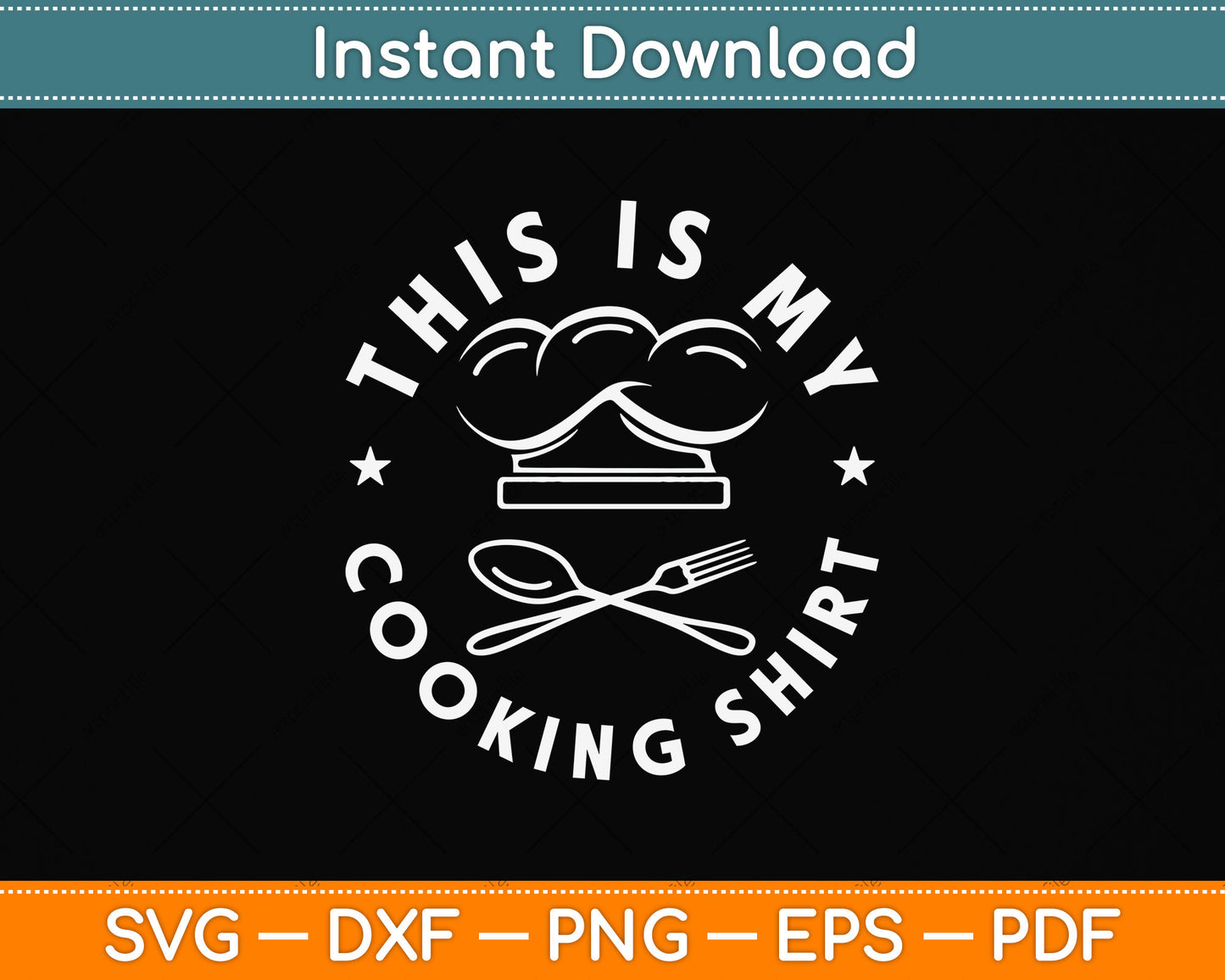 Chef Vintage This is My Cooking Shirt Svg Png Dxf Digital Cutting File