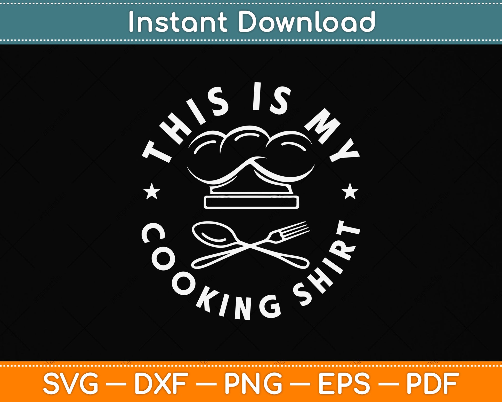 Chef Vintage This is My Cooking Shirt Svg Png Dxf Digital Cutting File