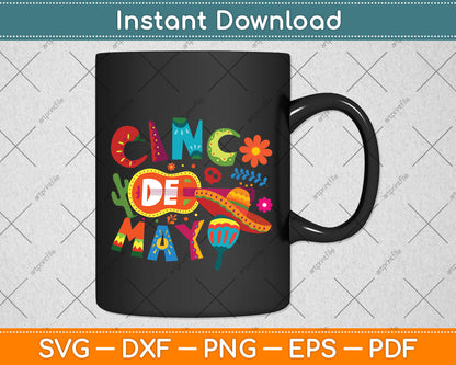 Cinco De Mayo Svg Png Dxf Digital Cutting File