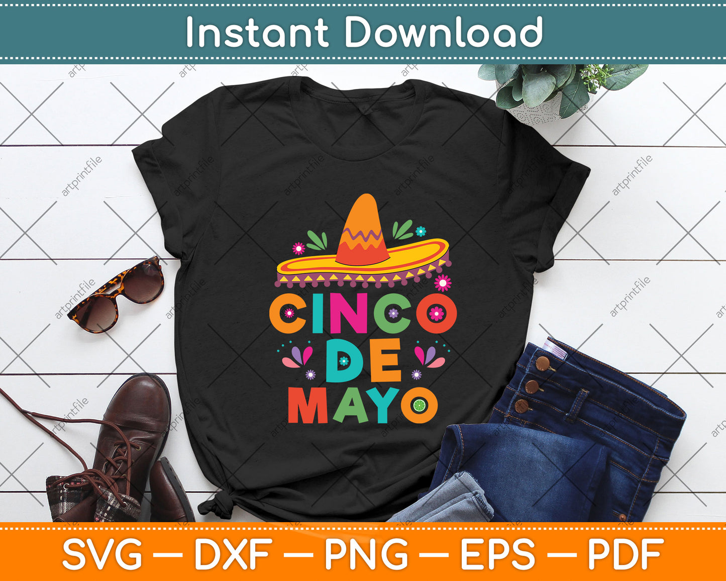 Cinco De Mayo Svg Png Dxf Digital Cutting File
