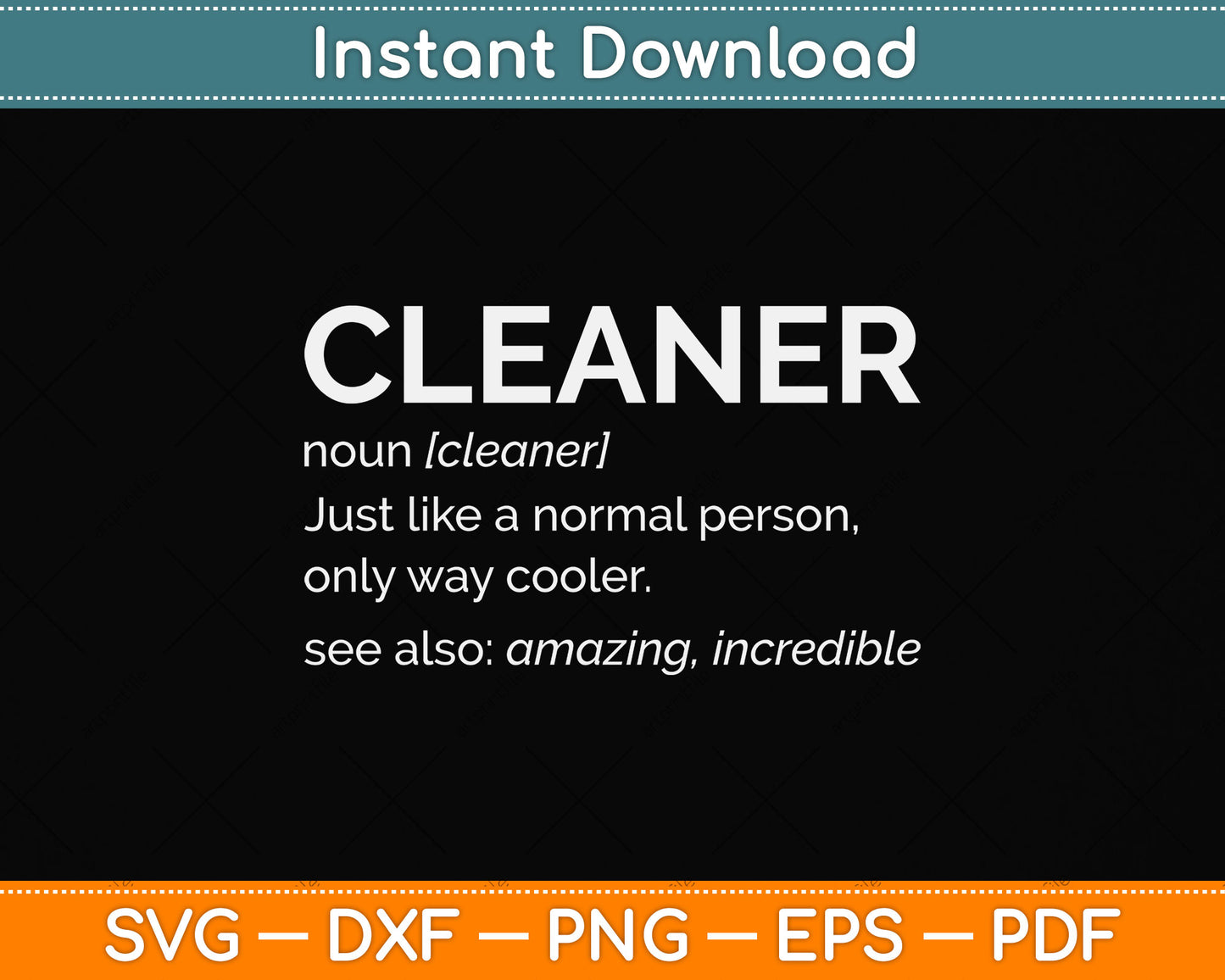 Cleaner Definition Svg Png Dxf Digital Cutting File